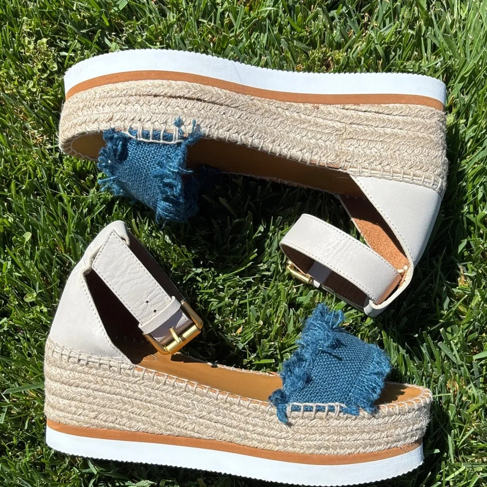 See By Chloe‎ Glyn Espadrille Wedge, Authentic. Like New.  38